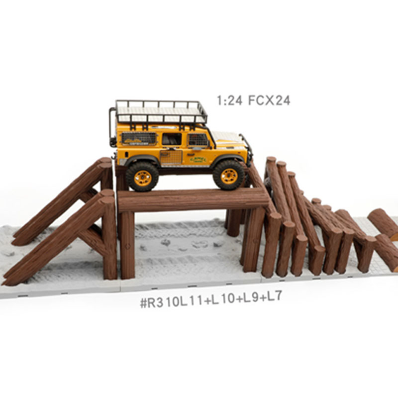 Rc Hobby Track - Simulierte Holzpfahl-Straßensperren, Kletterstrecken-Hindernisse, unbegrenztes Zusammenstecken für