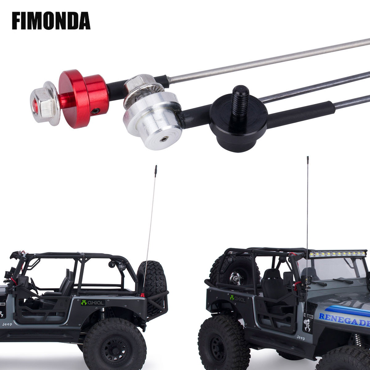 Rc Hobby Room - 50 cm verstellbare Simulationsantenne aus Metall