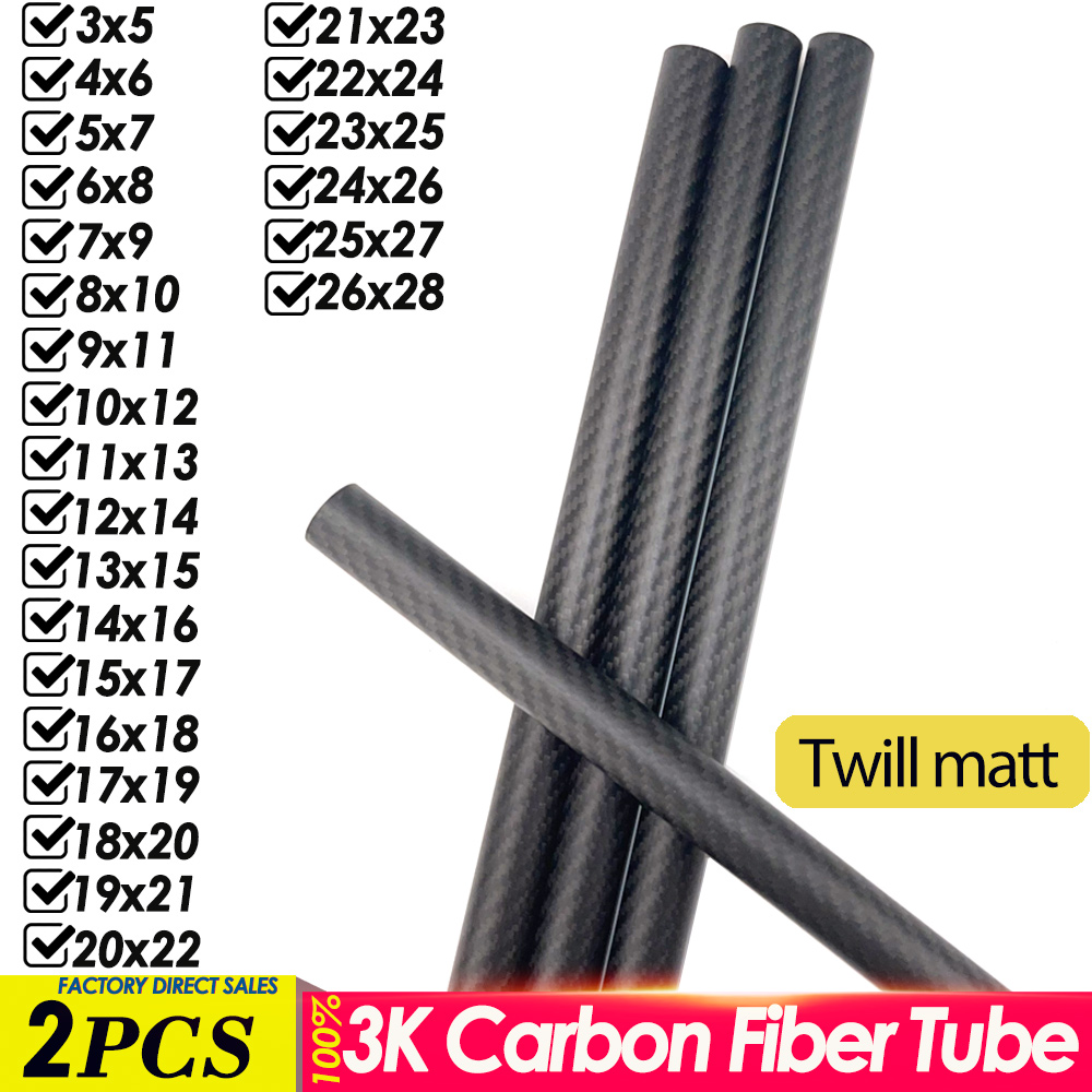Rc Hobby Youtube - 1/2Pcs 3K Reinem Kohlenstoff Faser Rohr